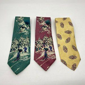 Vintage Lot Of 9 100% Silk ROBERT TALBOTT Ties Ski